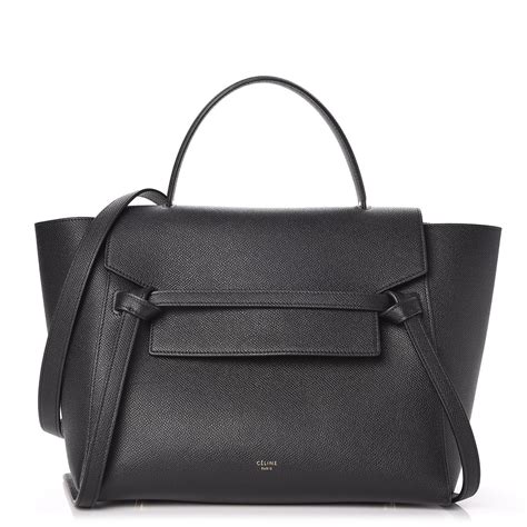 celine grained calfskin mini belt bag black|Celine grained calfskin bag.